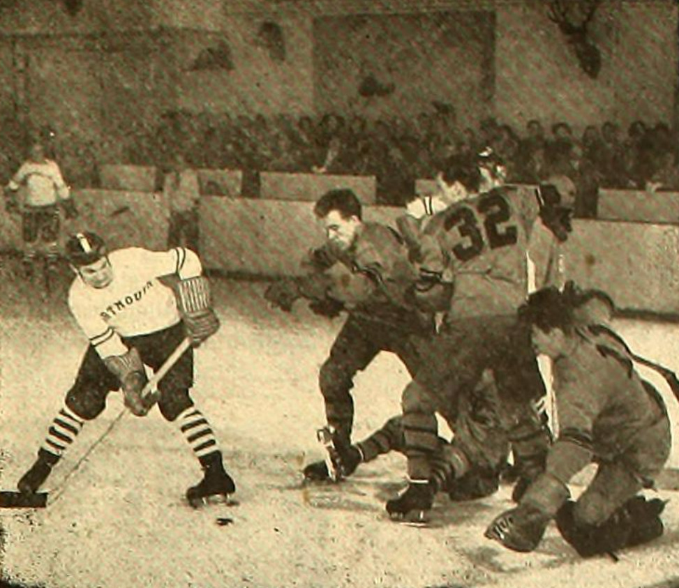 Colorado College hosts Dartmouth at the Broadmoor Ice Palace January 4, 1947.